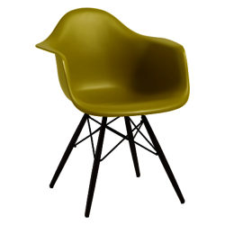 Vitra Eames DAW 43cm Armchair Mustard / Dark Maple